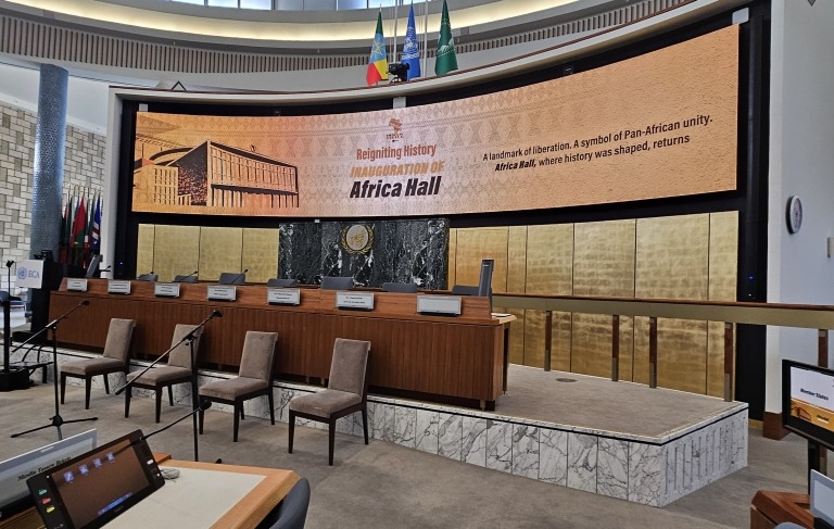 Africa Hall Renovation – Barco Screen 